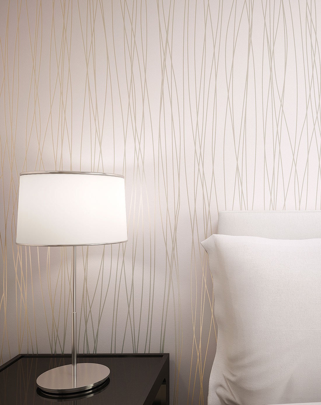 米粉现代简约条纹墙纸