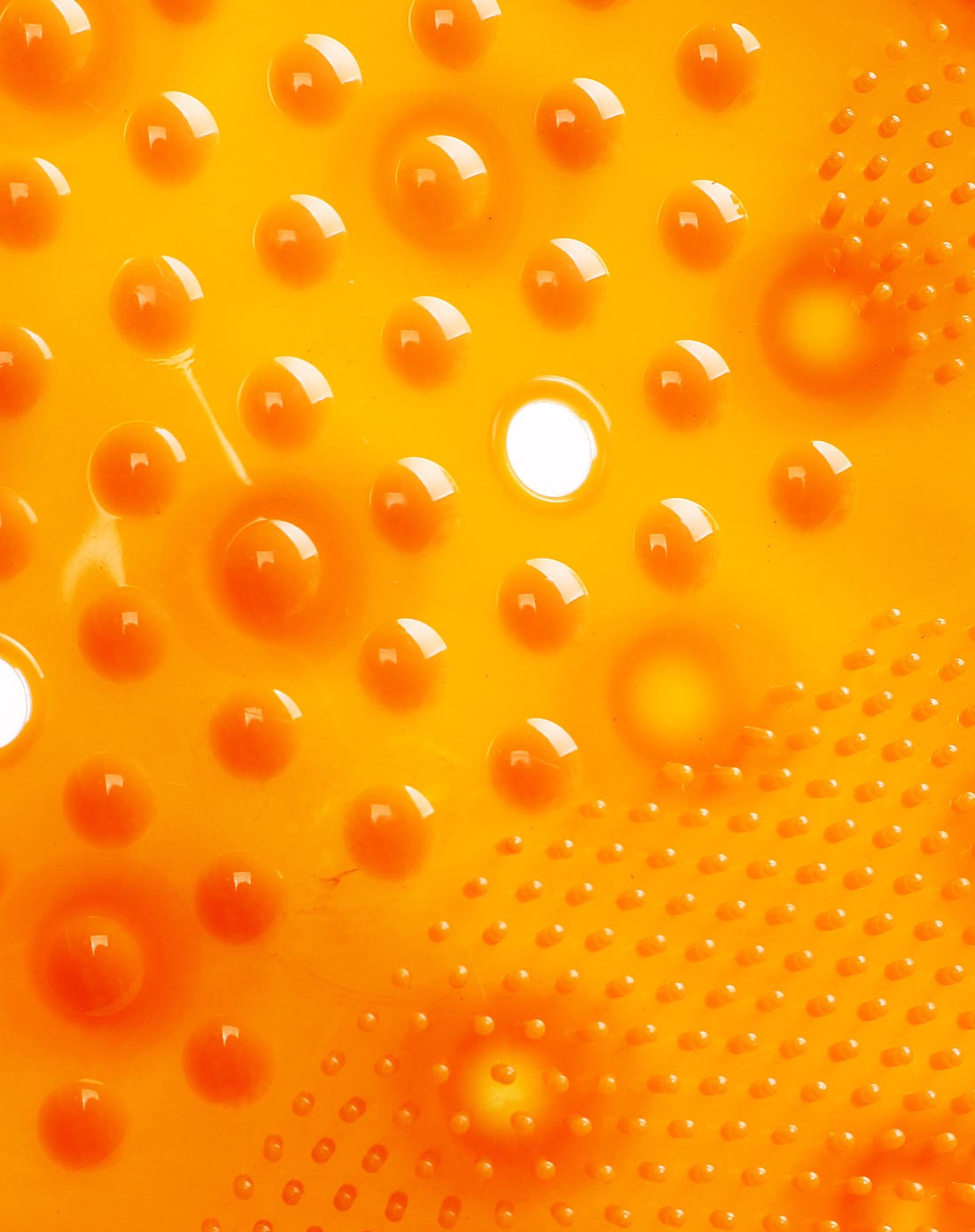 桔色68cm*37cm椭圆脚丫实色浴室防滑垫