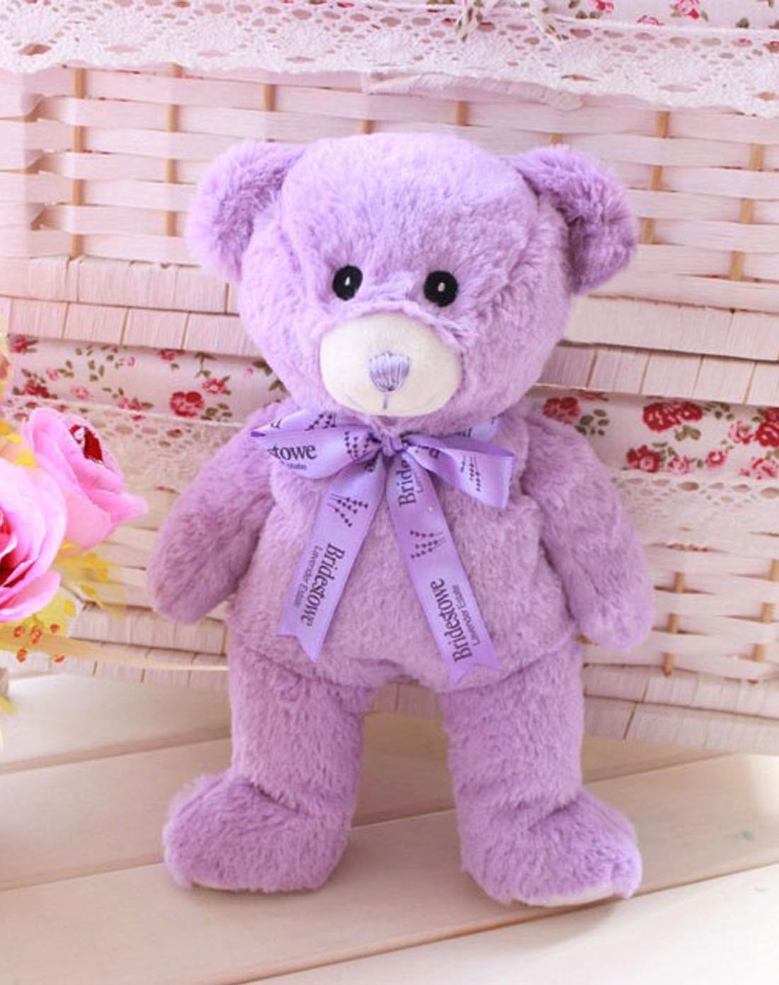 中性紫色薰衣草小熊公仔30cm