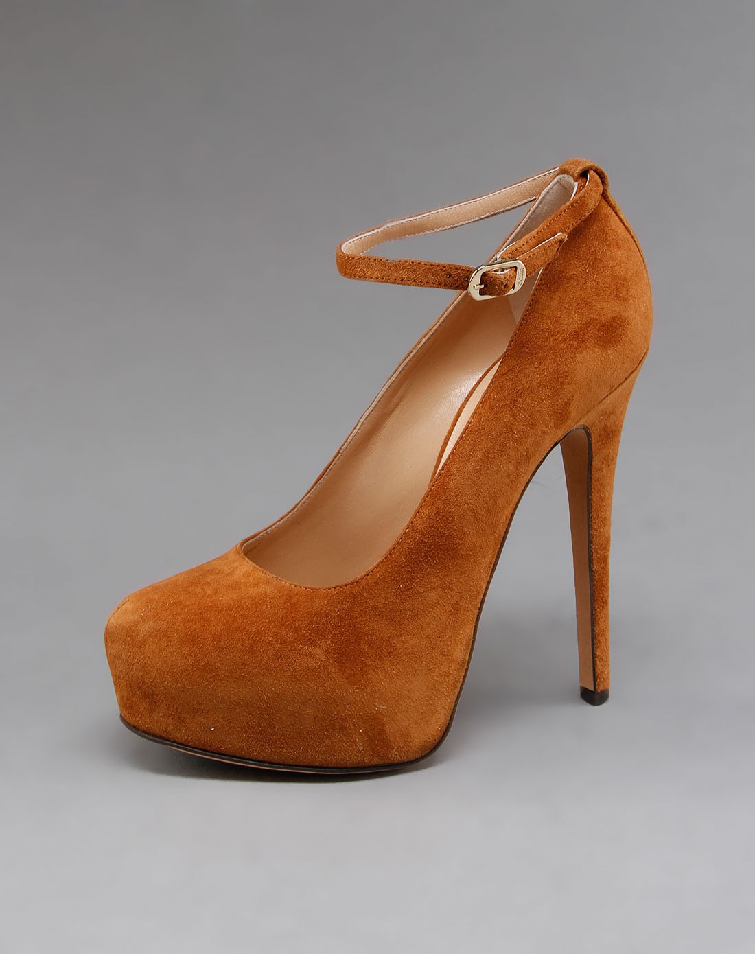 ballin 女士精品晚宴浅棕色反绒皮(羊绒面)单鞋