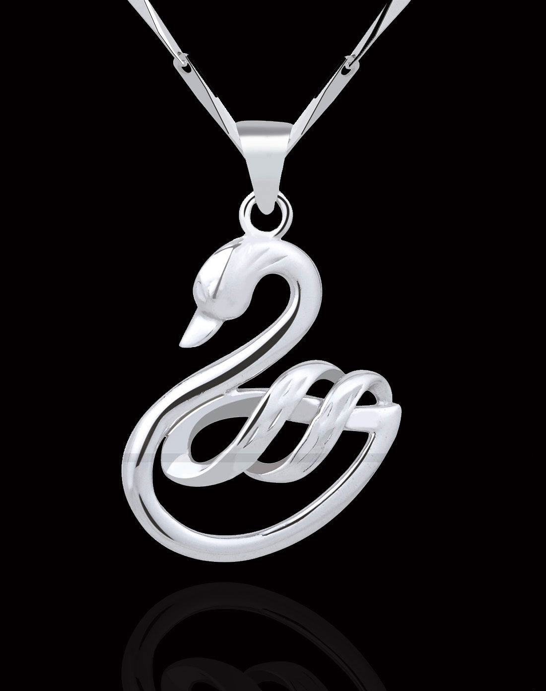 银色s925银—时尚天鹅吊坠