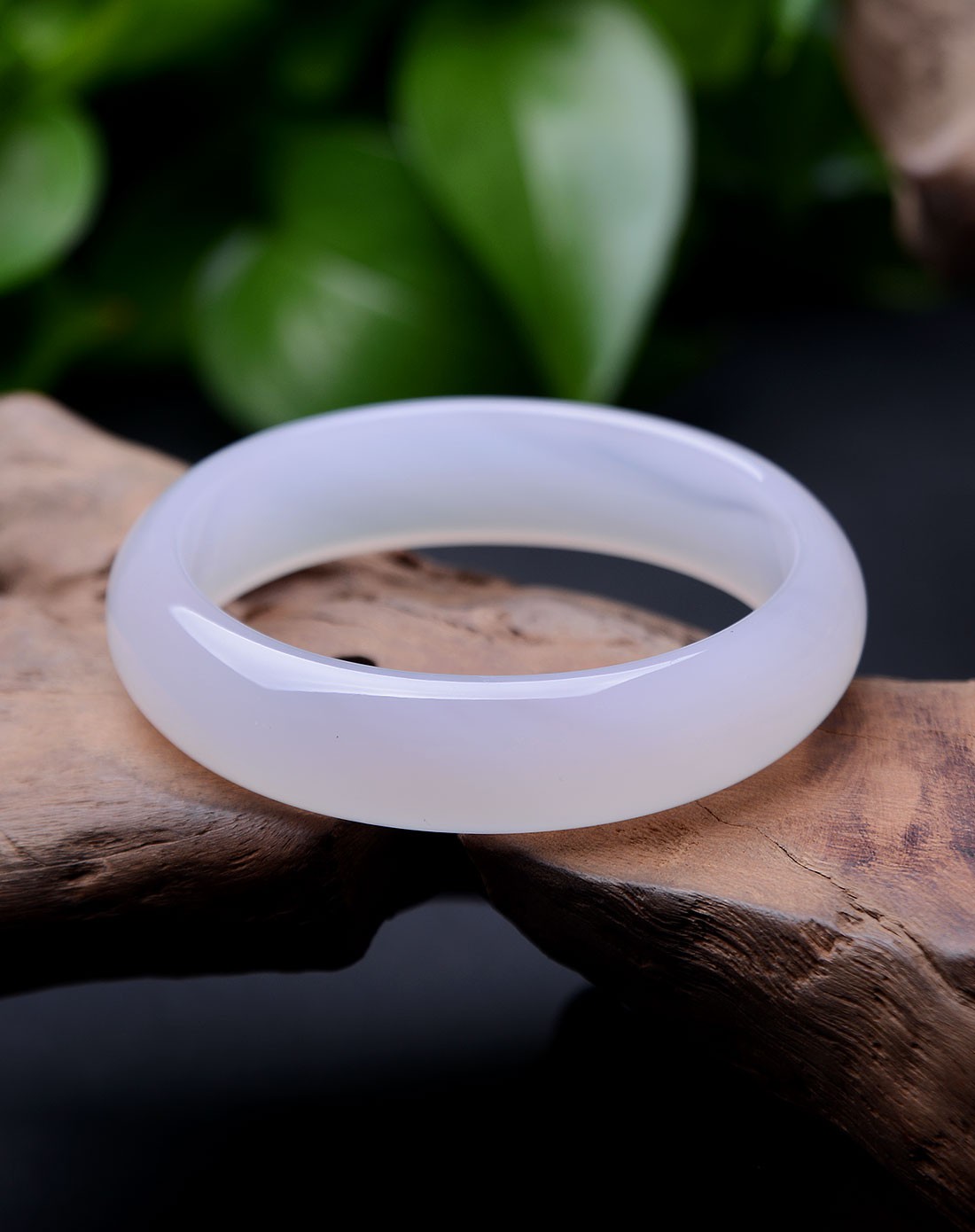 冰种白玉髓窄边手镯附证书