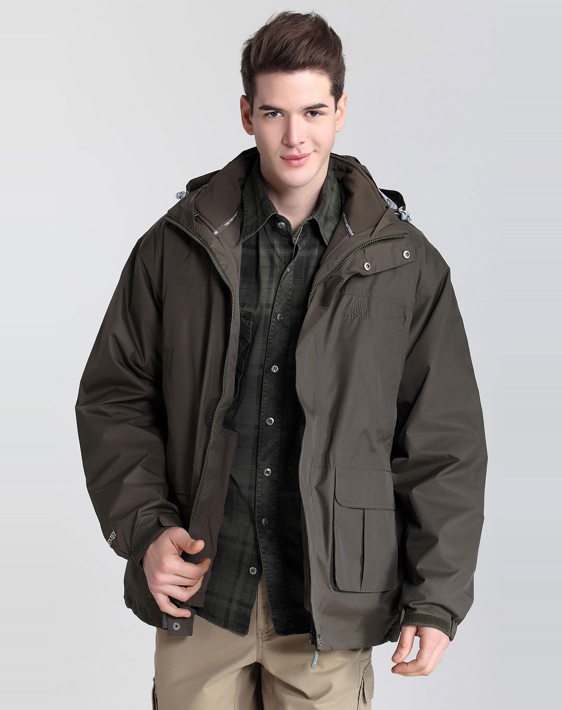 男款军绿色猎装