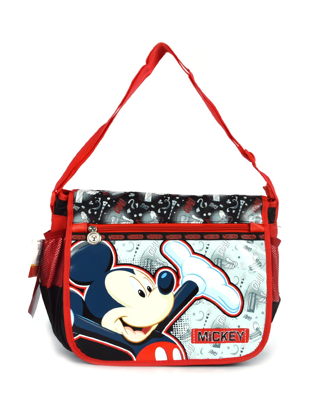 迪士尼disney男童黑色米奇单肩补习包