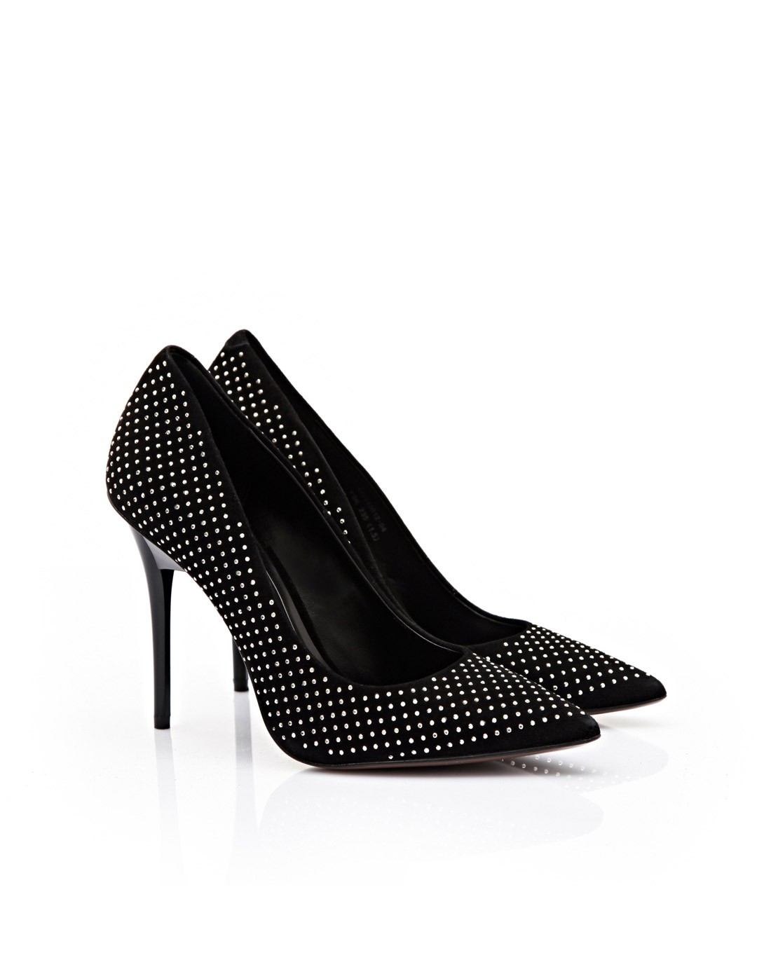 烫feverish黑色铆钉高跟鞋cd140012-04_唯品会
