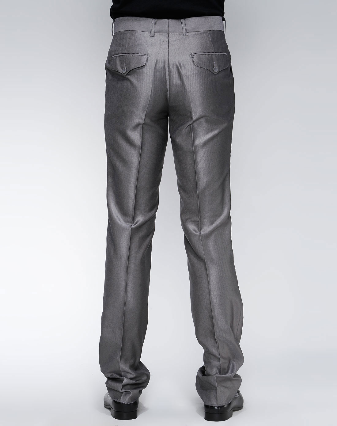 银灰色时尚长西裤