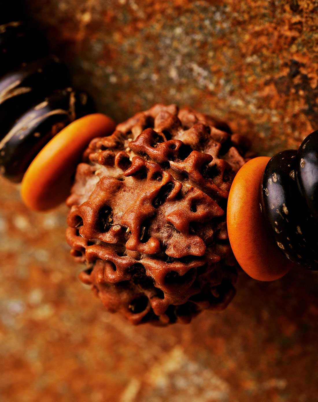 印度.进口野生天然原籽六瓣金刚菩提项链手串