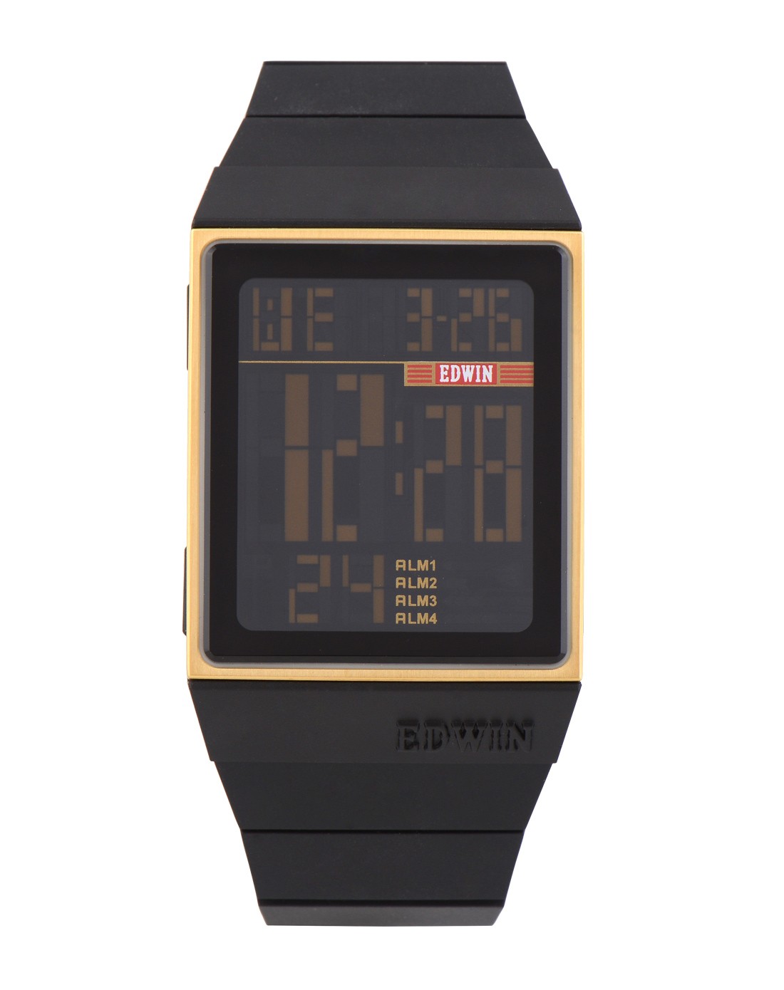 男款黑色金表盘潮流电子表