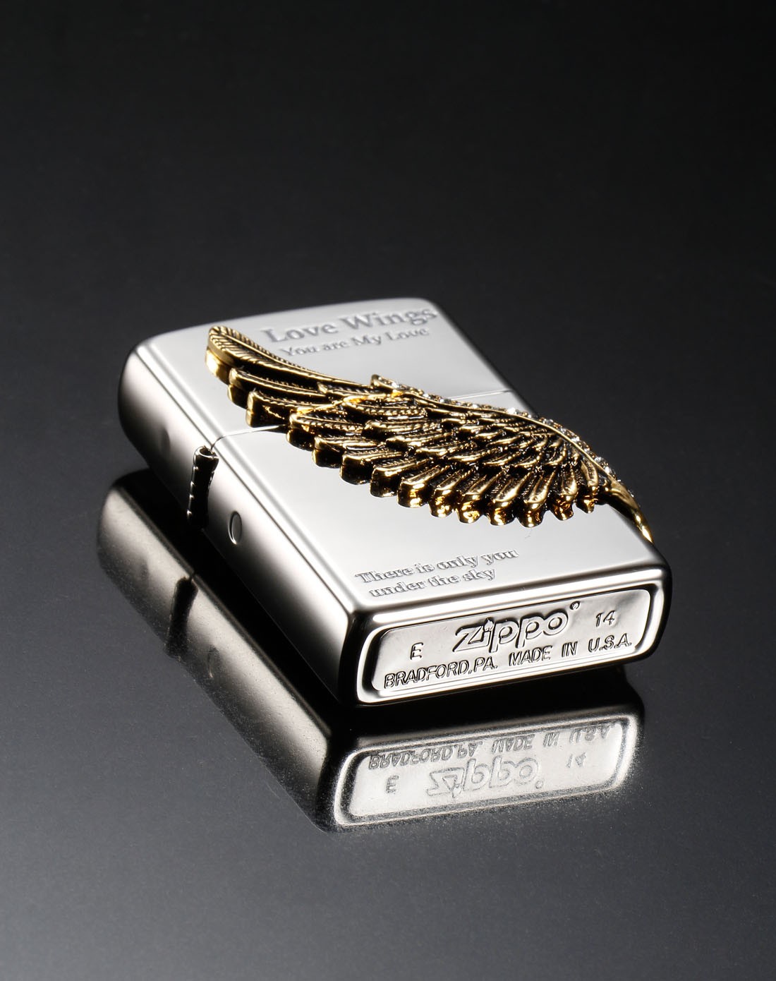 芝宝zippo打火机专场韩版lovewings2ni(侧爱之翼)love wings 2 ni(侧