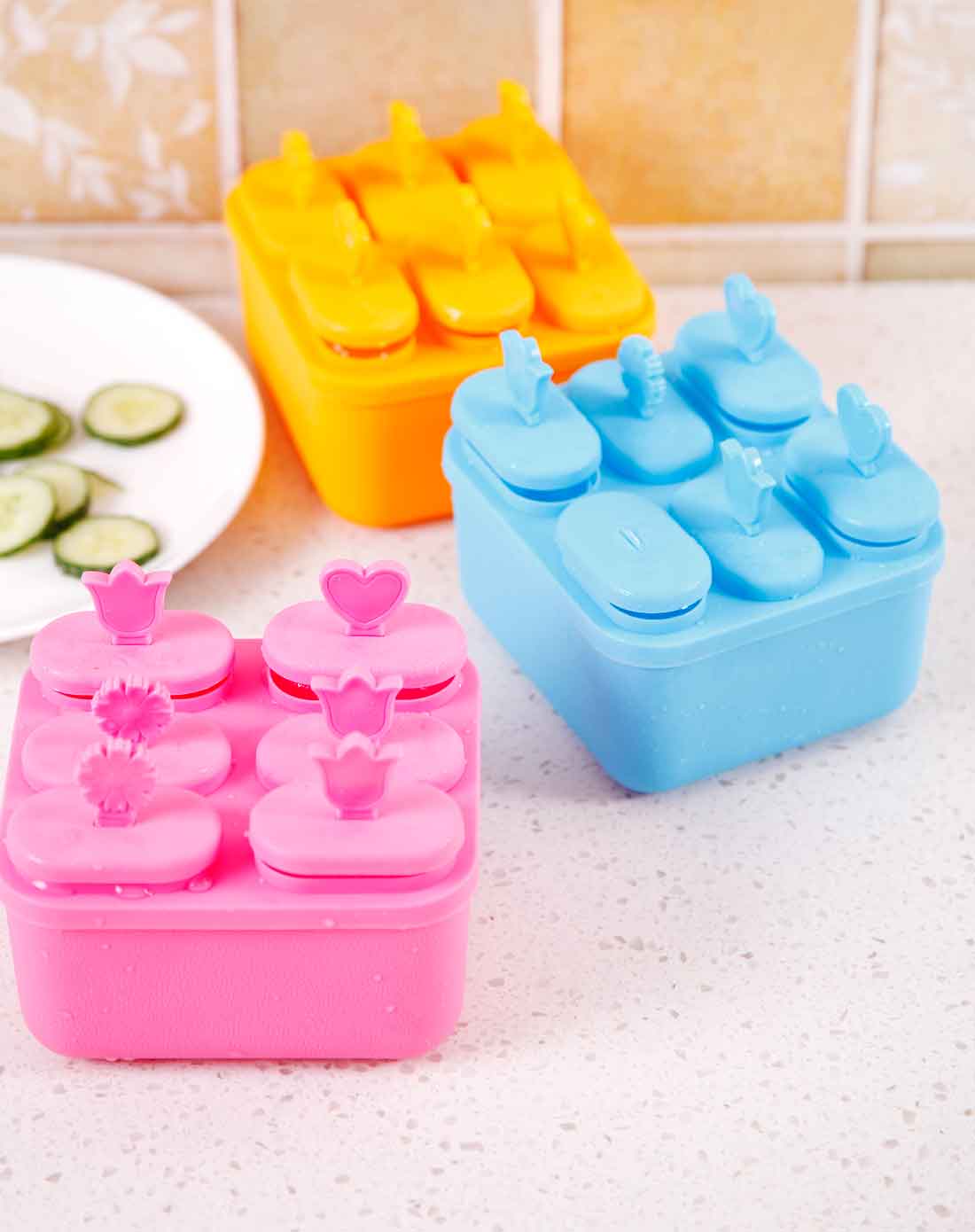 桔色创意冰棒模具冰格子