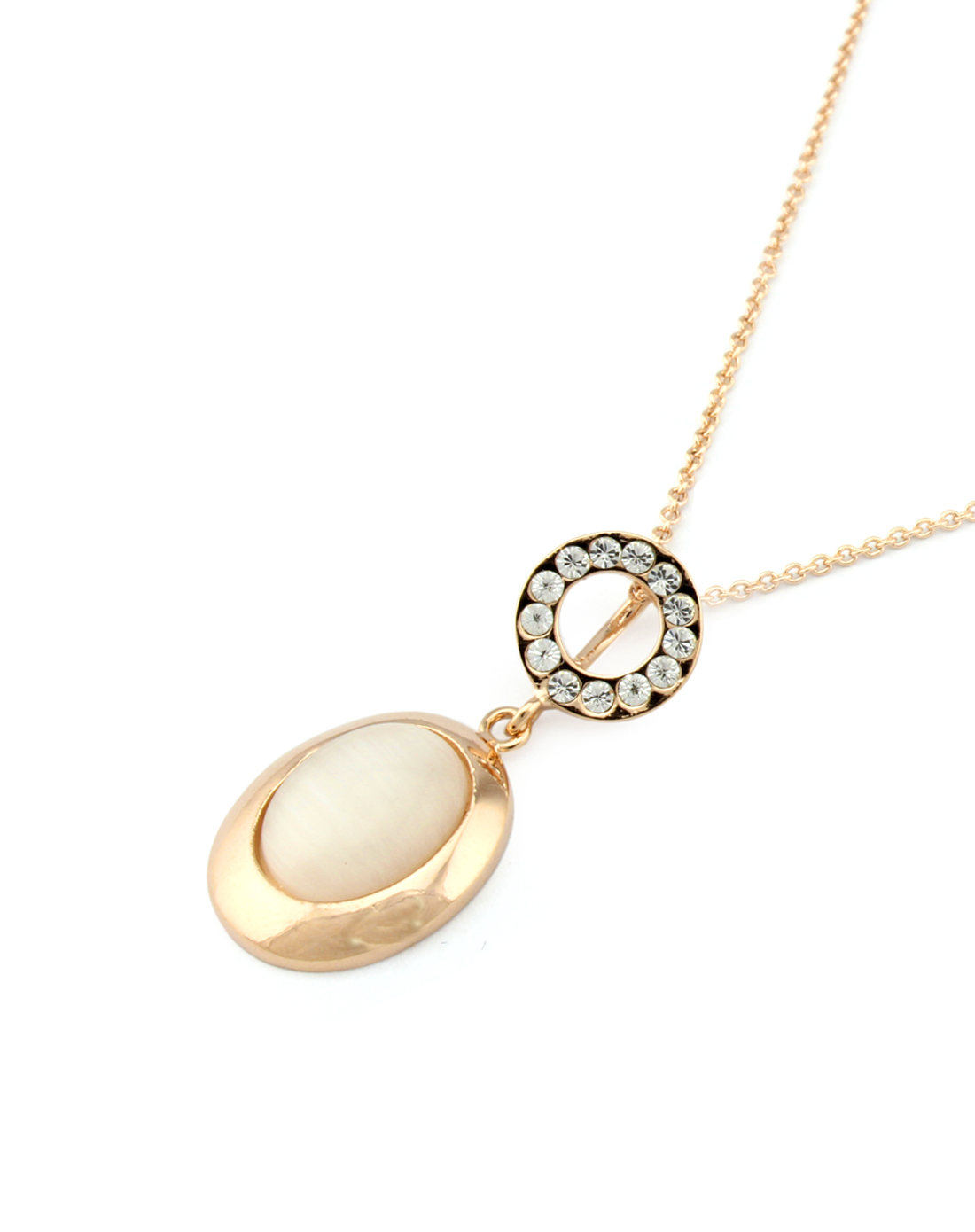 时尚淑女百搭满钻猫眼项链