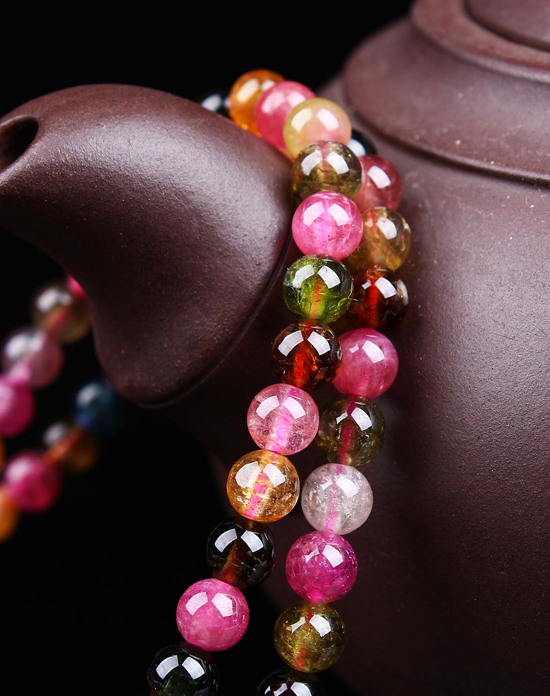 夏日情缘 精选天然碧玺串珠手链 附证书