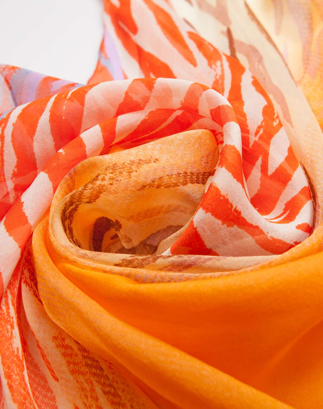 彩色斑马纹女士桑蚕丝围巾