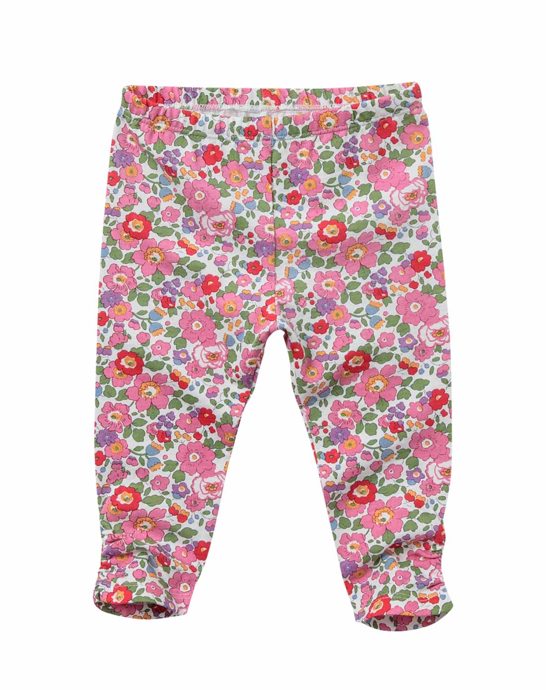 女宝宝粉色碎花裤子