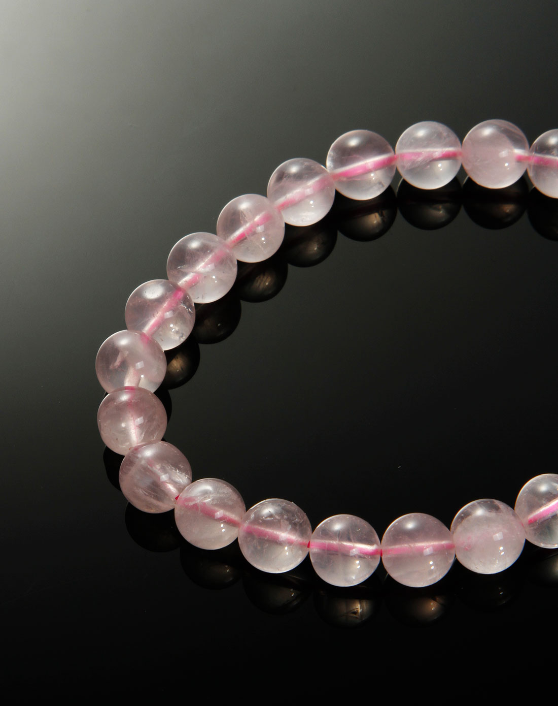 浅粉色水晶手串