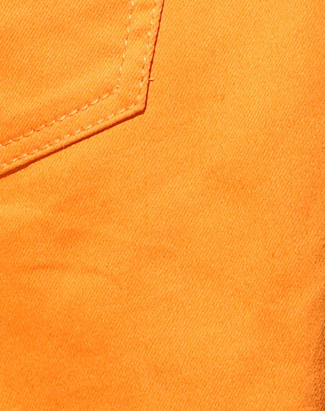 女款桔色彩色长裤