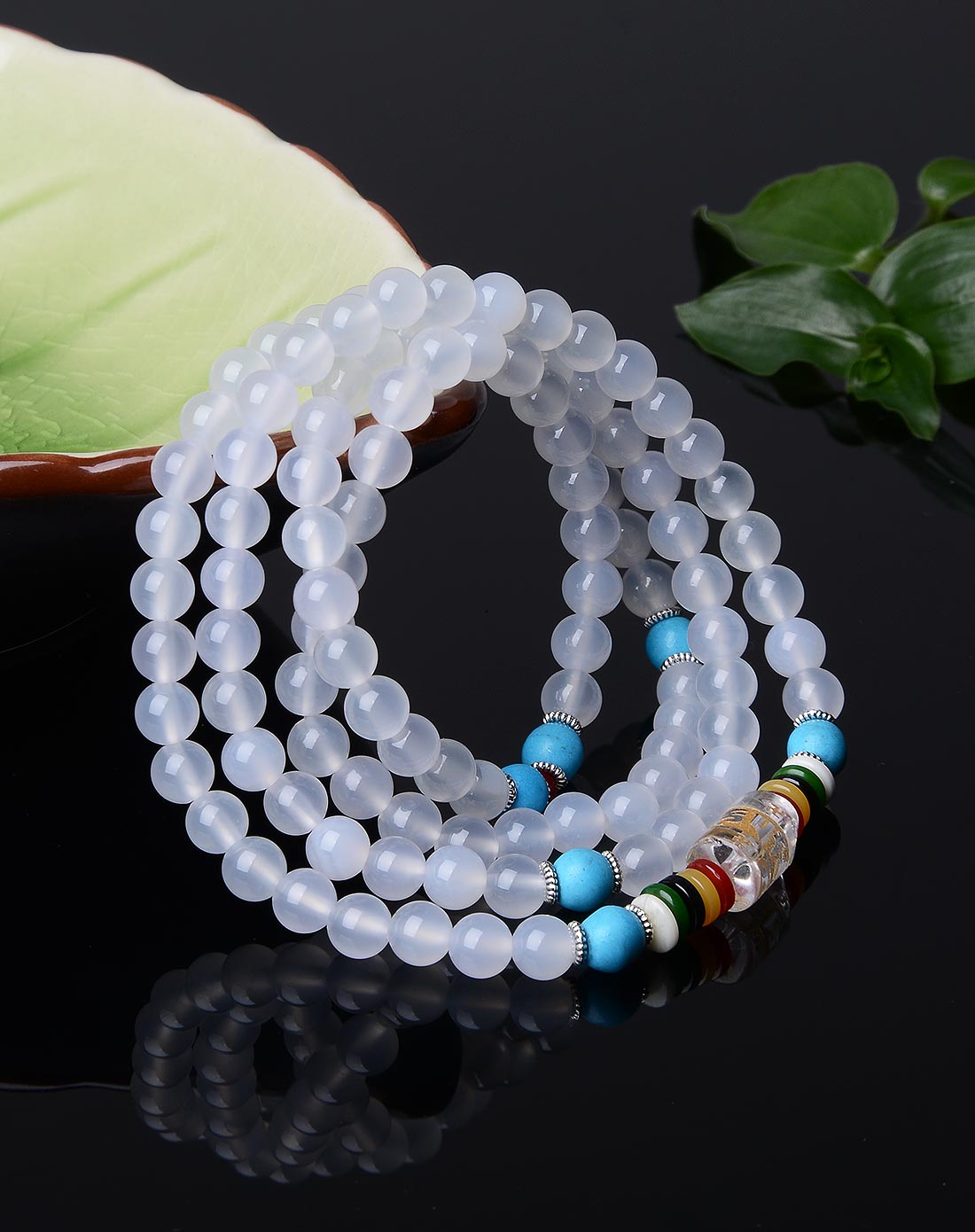 时尚百搭白玉髓4圈手串(附证书)