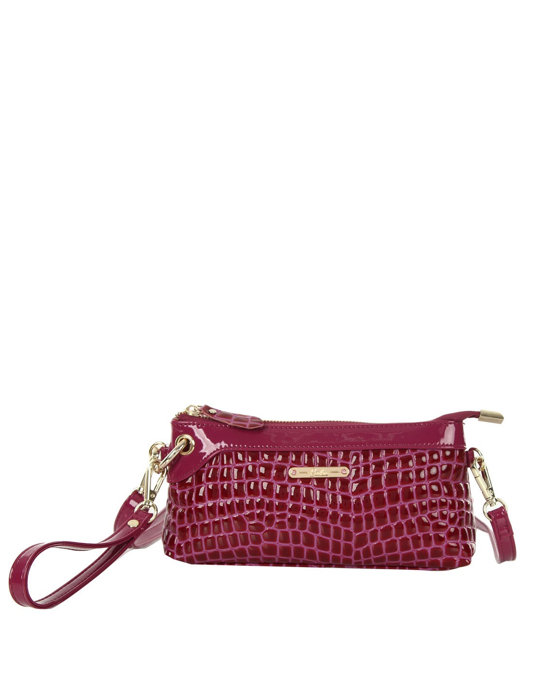 2014新款 芭比 女款紫芋色牛皮紫芋色斜挎袋