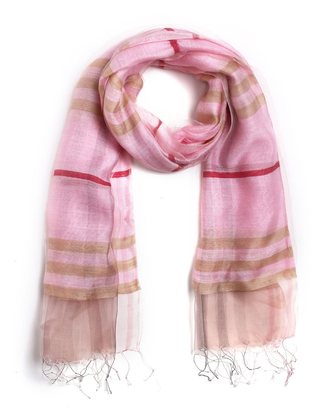 复古典雅粉色围巾