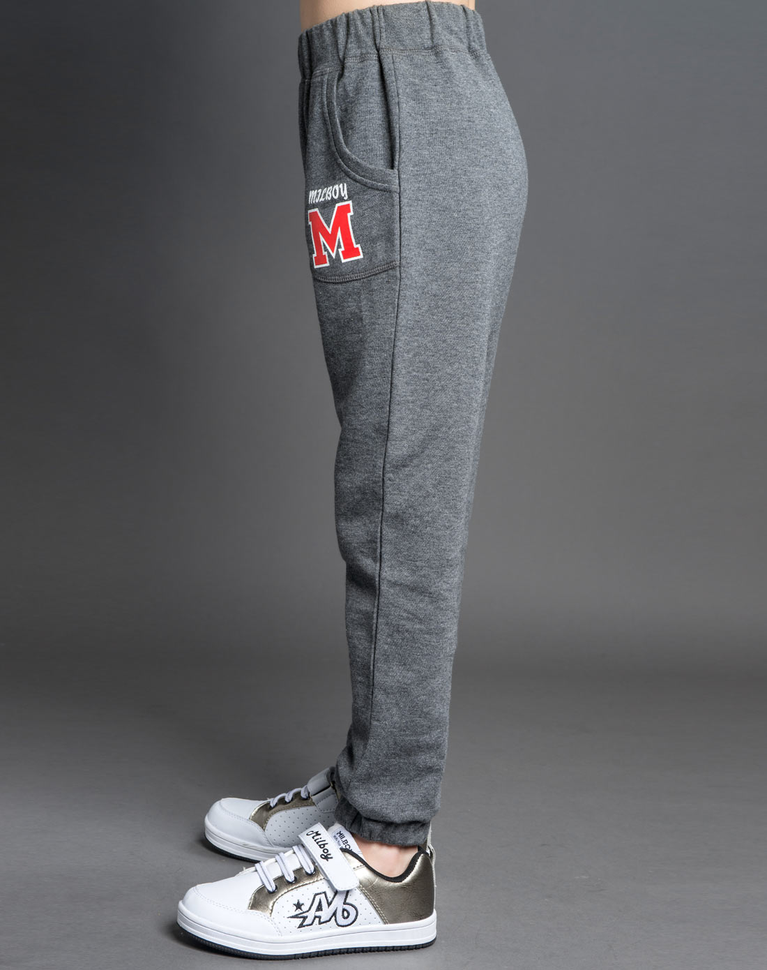 l boy 男童深灰色裤子mc40400985_唯品会