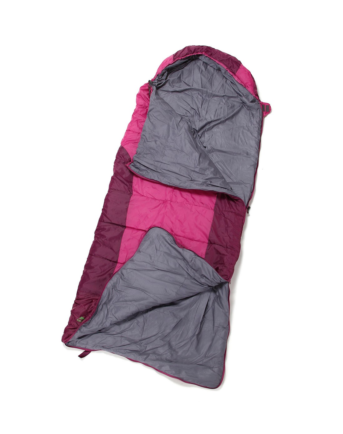 中性款蔷薇红色棉睡袋 舒适柔软保暖