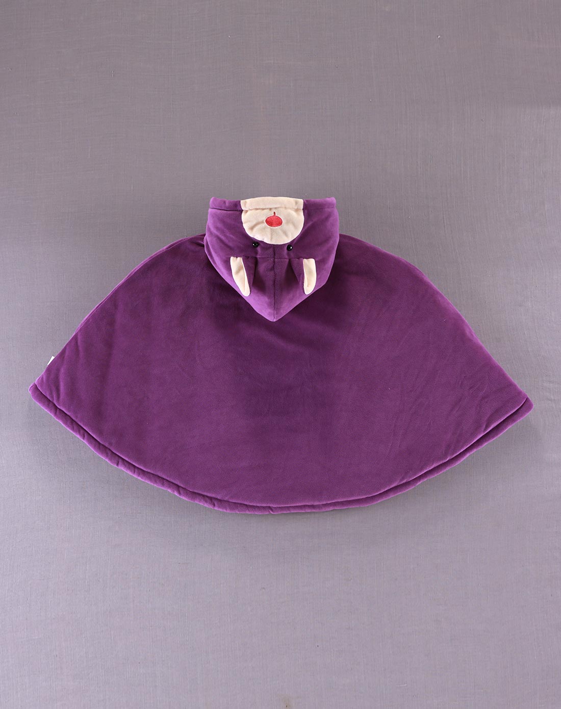 女童紫色动宝乐翻天夹棉披风