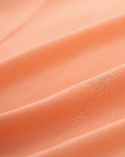 浅橙色/宽松七分袖撞色t恤