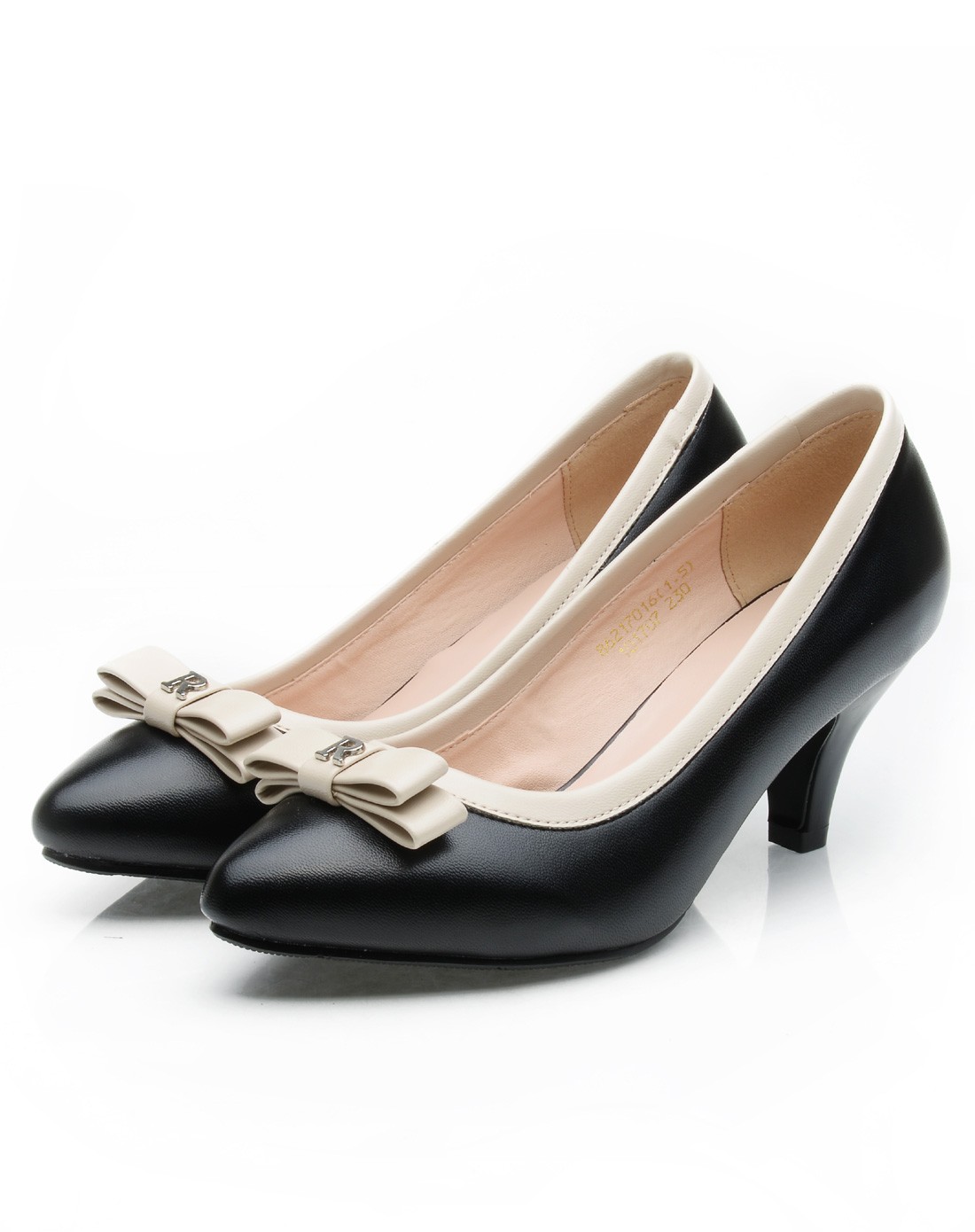 缝叶鸟fyeniao女鞋专场 缝叶鸟2014新款黑色甜美蝴蝶结性感高跟单鞋