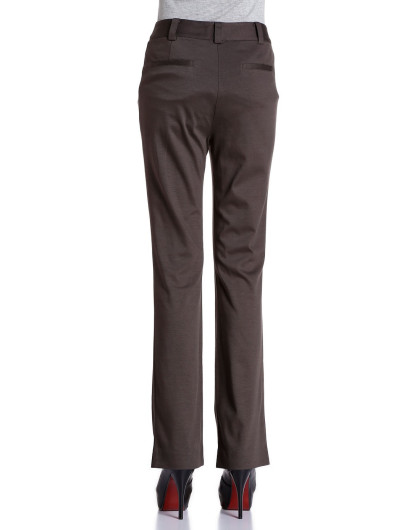 啡灰色通勤素雅休闲长裤
