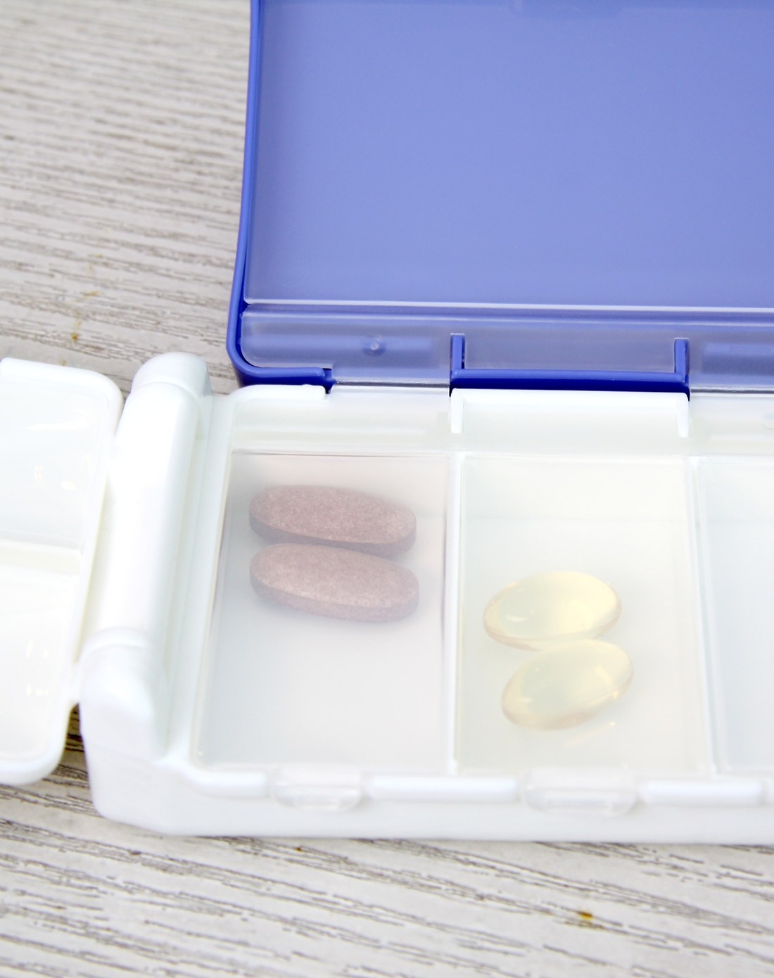 进口folca便携三层药盒2个装 蓝色