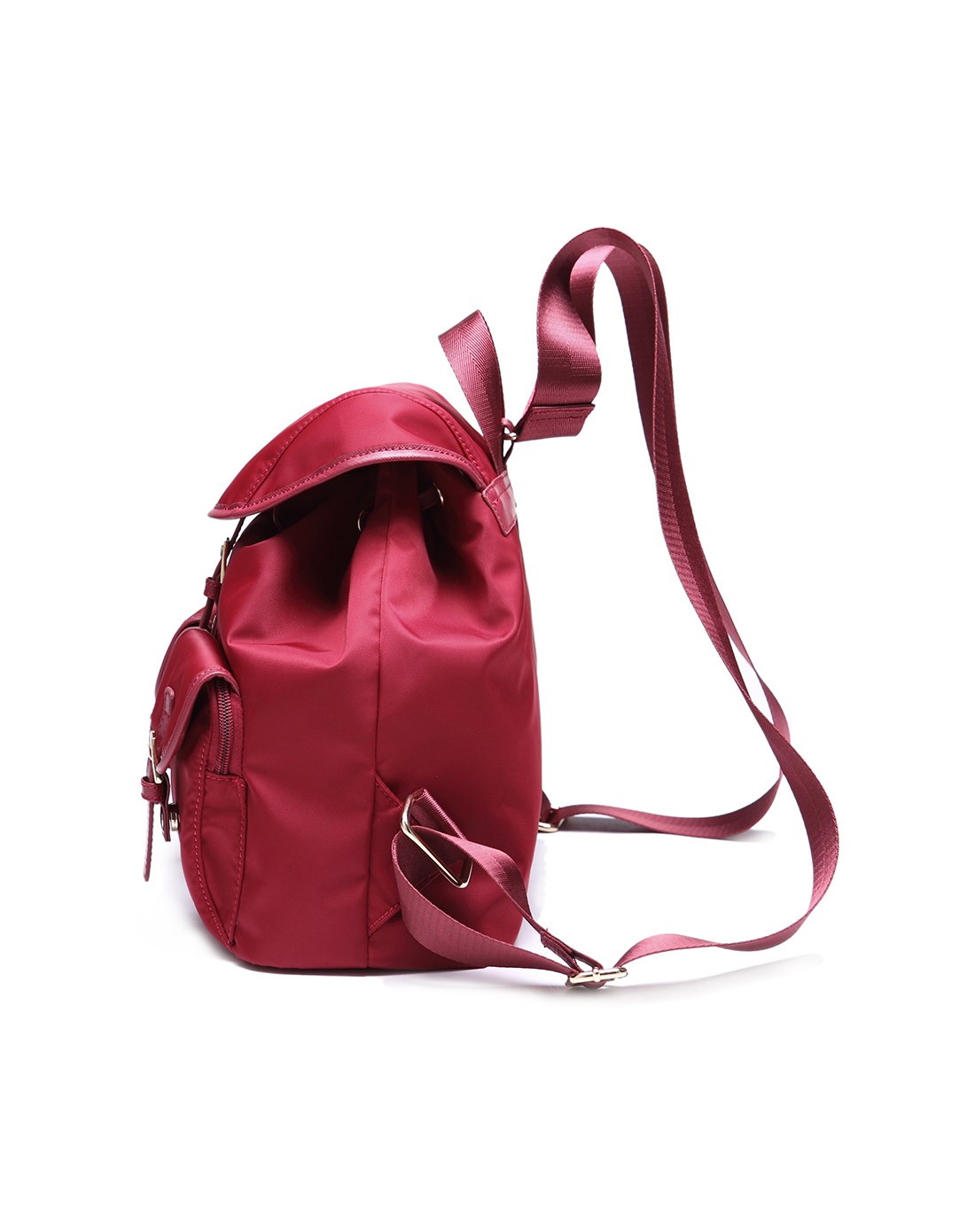 女款赤红色简行系列手提双肩背包