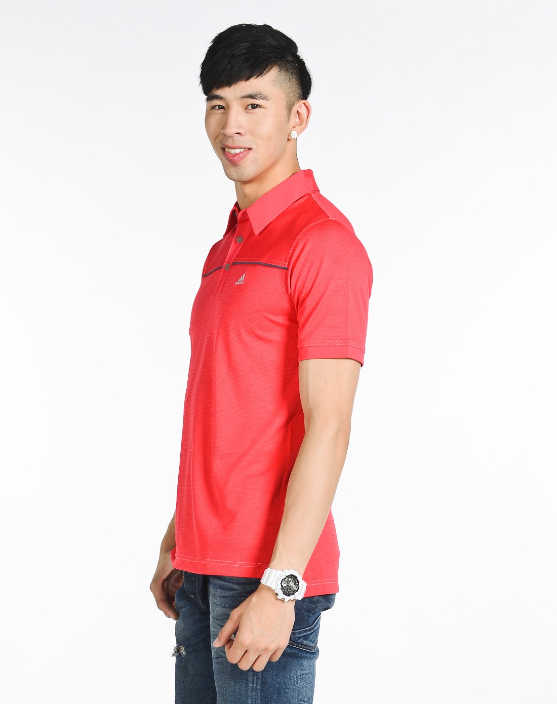 男款红色短袖polo衫 高尔夫系列