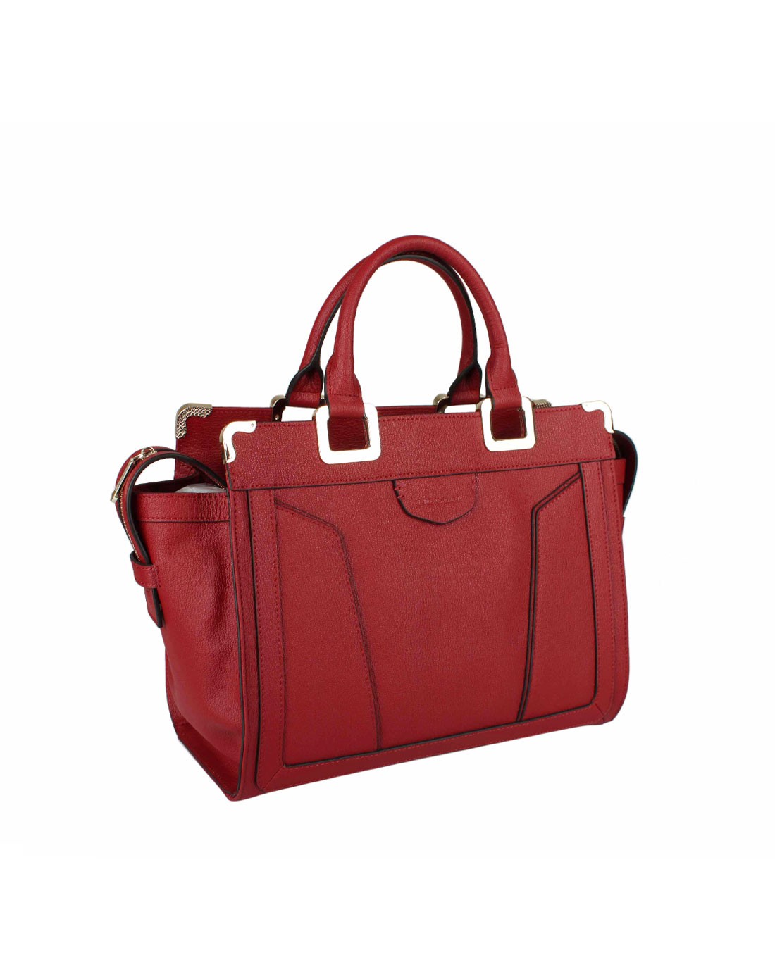 女款红色背提包