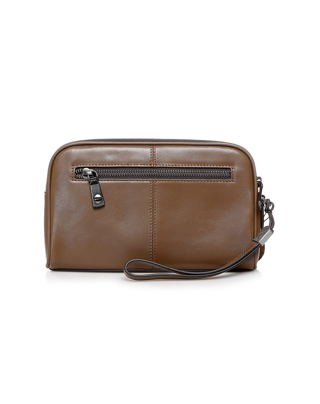 男款浅啡色商务休闲大气夹包