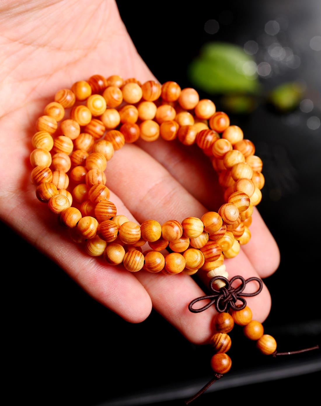 马来西亚帝王血龙木蚕丝纹手串 6mm108颗