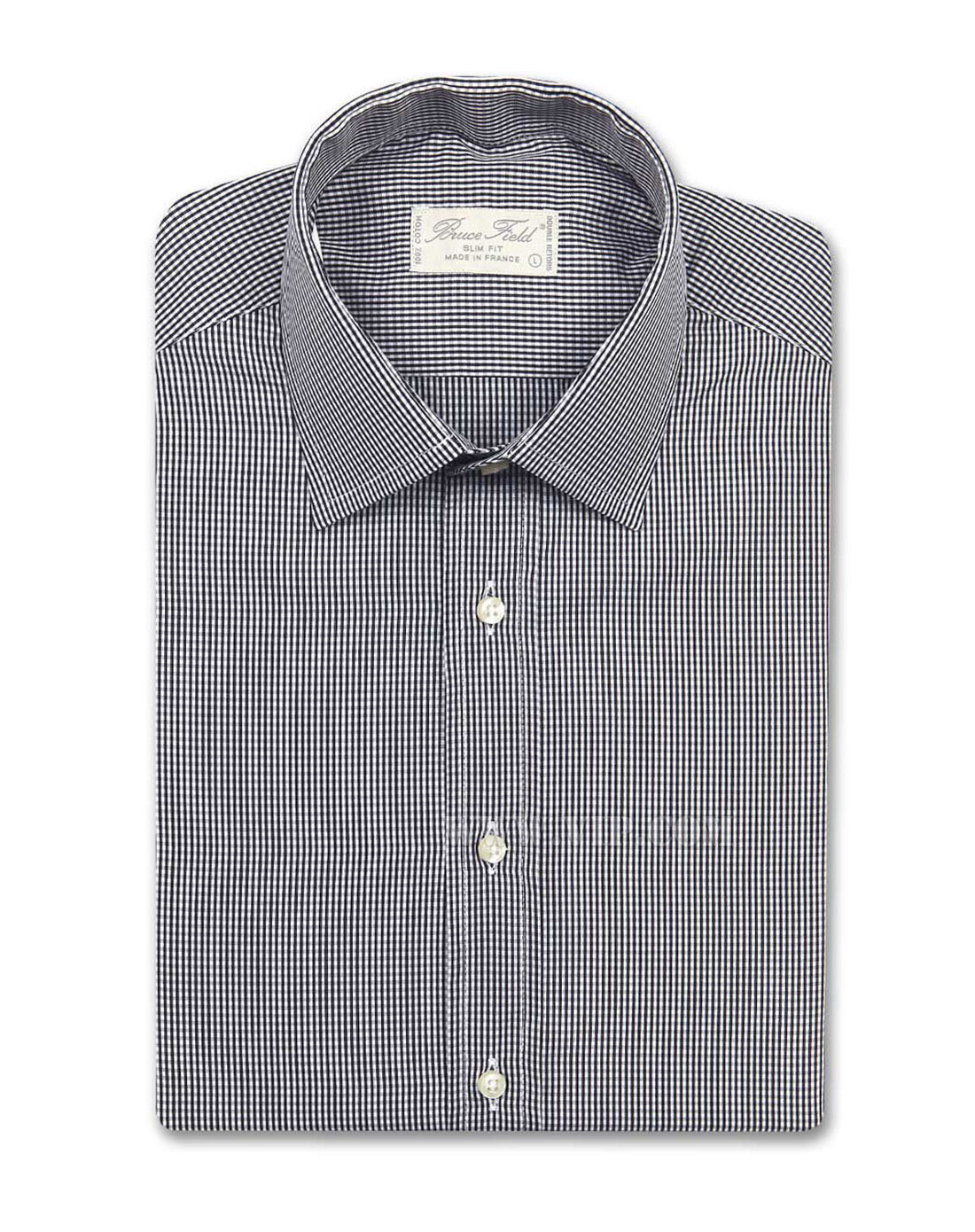 > 男士合身长袖花格衬衫