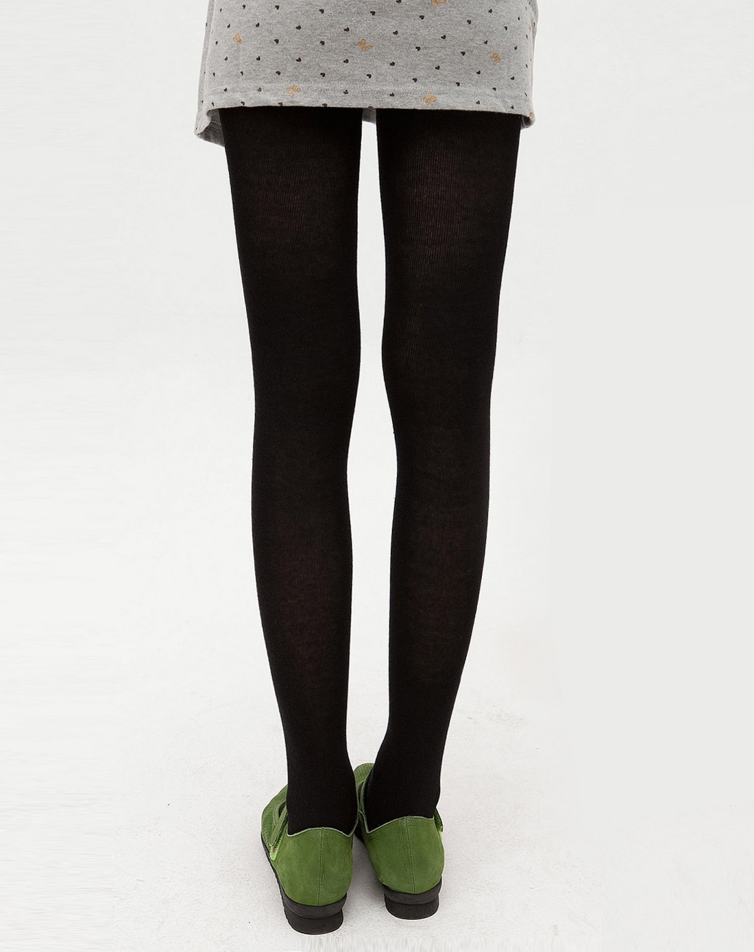 黑色可调节连裤棉袜