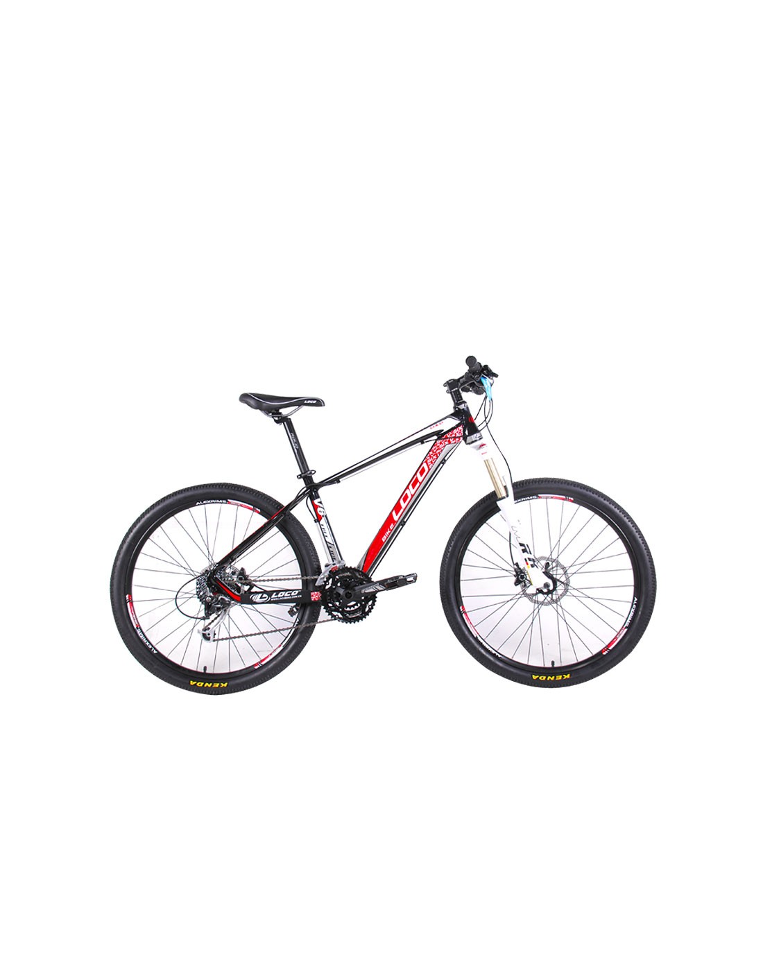 洛酷loco自行车专场v6-m430中空牙盘气压前叉铝合金液压管型车架