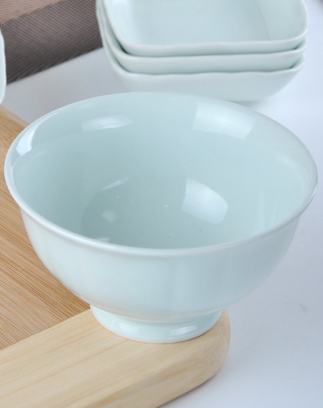 【青瓷】3.5寸荷口莲*4.5莲花碗*4