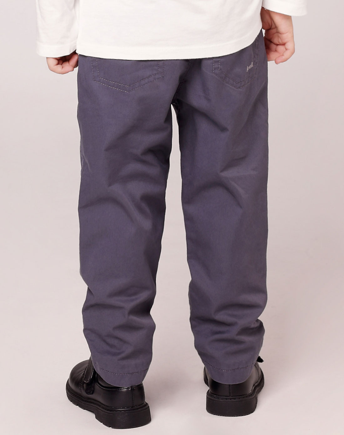 男童瓦片灰全腰梭织夹裤