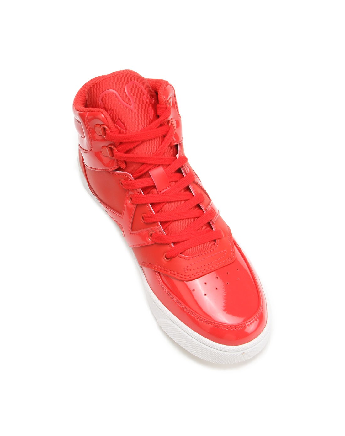 女款红色高帮板鞋 舒适时尚潮流百搭