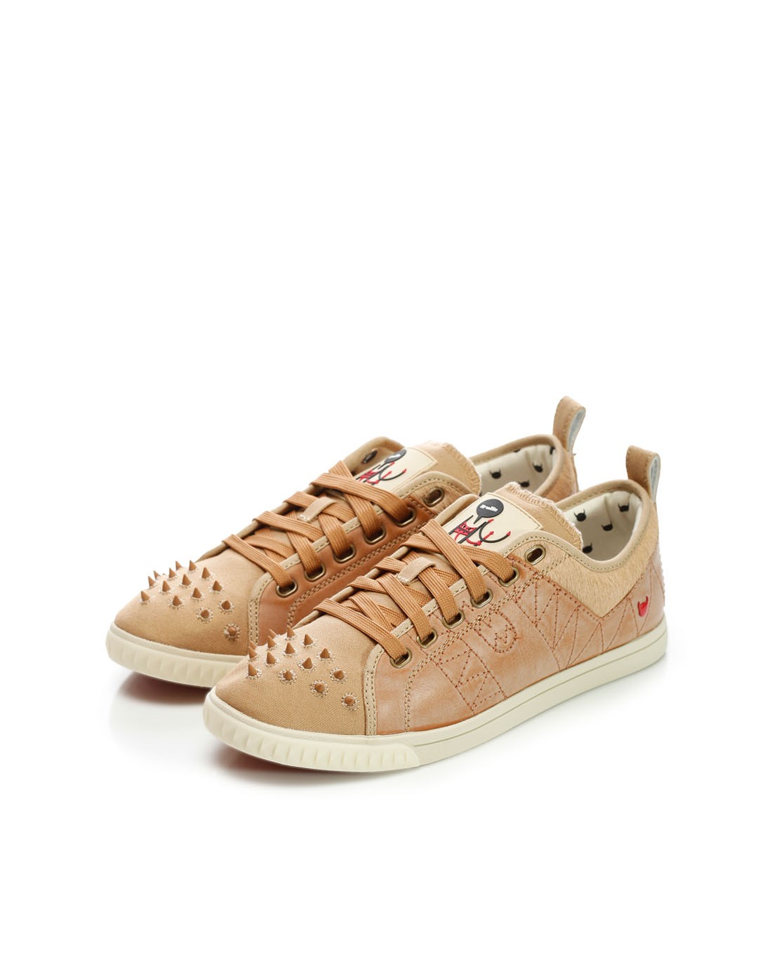 男款卡其色kruzin crazy horse 疯马哈林时尚联名低统休闲鞋