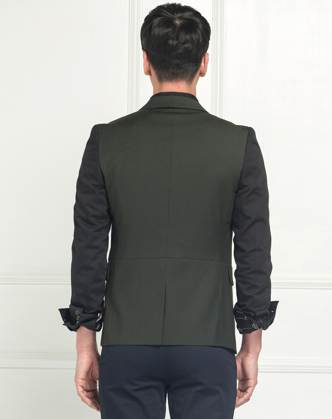 军绿色西装修身/便服外套