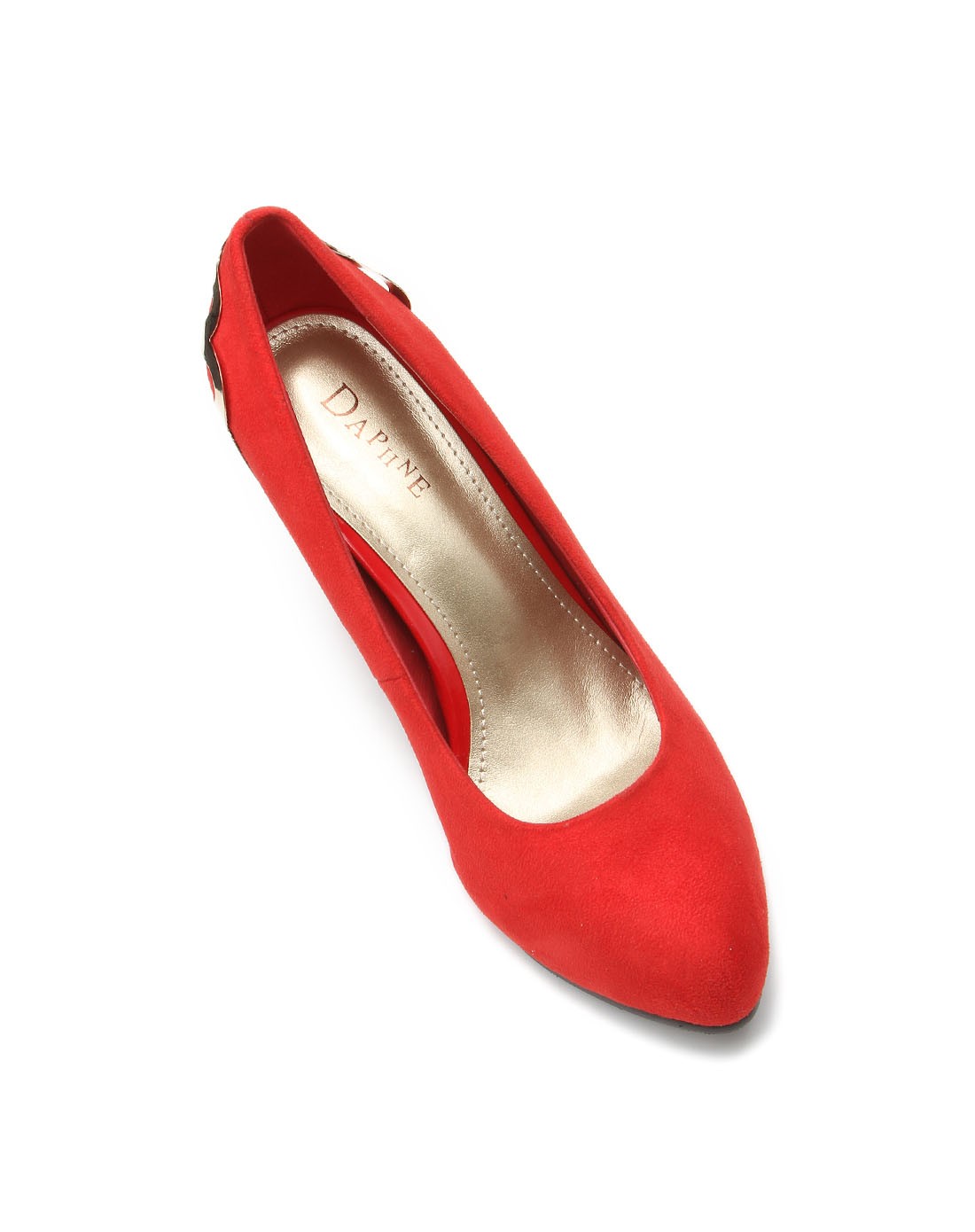达芙妮红色女单鞋