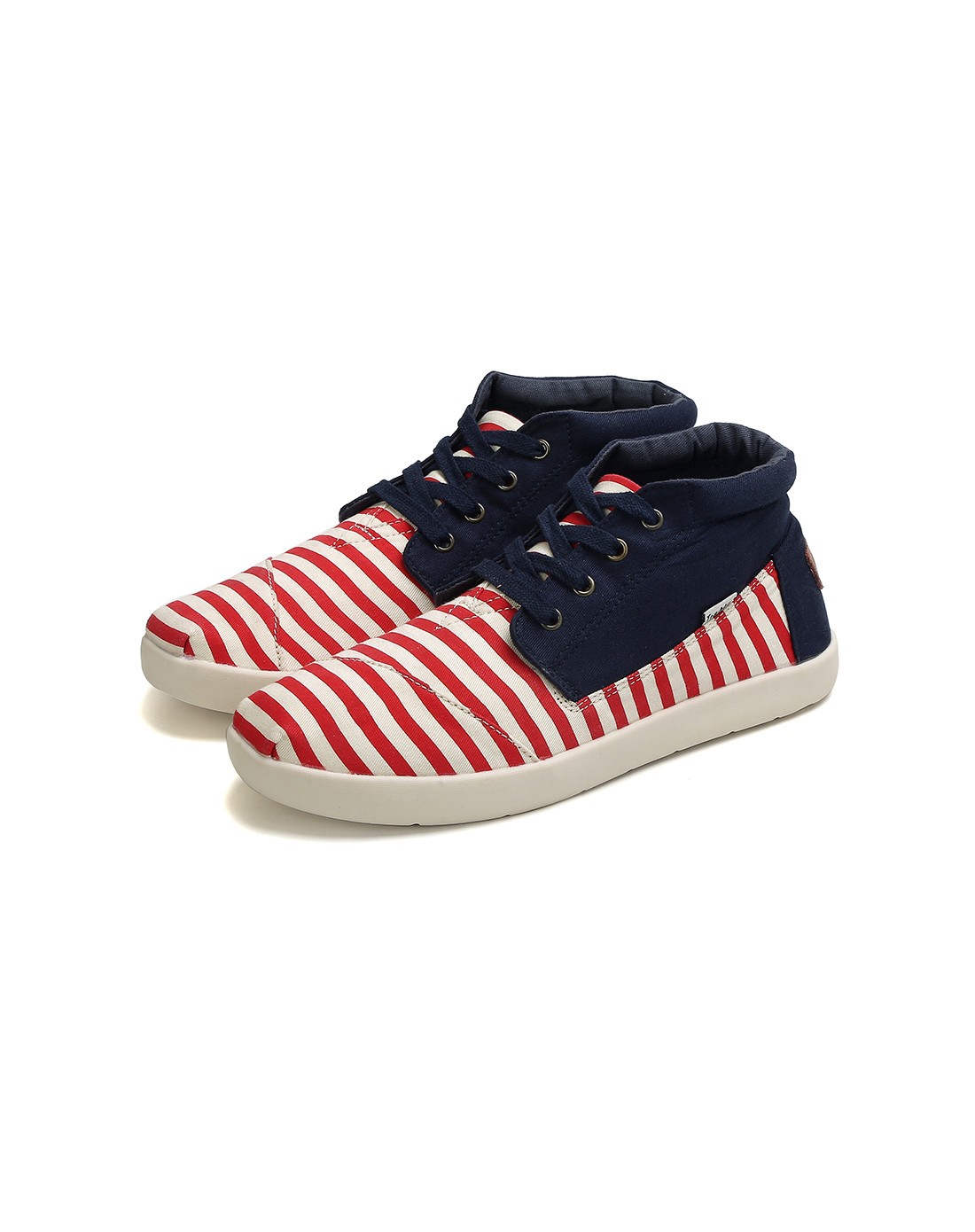 汤姆斯tt&mm鞋子专场男款红色条纹时尚帆布鞋tm484404m红色_唯品会