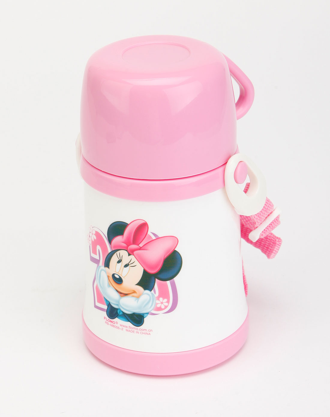 迪士尼disney文具专场-女童粉色杯盖塑料保温水壶