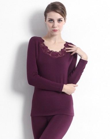 女款深紫色羊毛美雅碧内衣