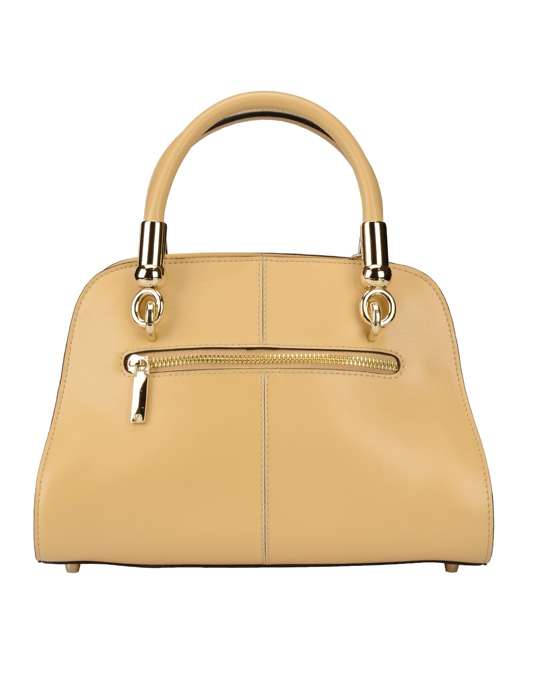 卓凡尼-华伦天奴giovanni valentino箱包专场-女款杏色平纹牛皮手提斜