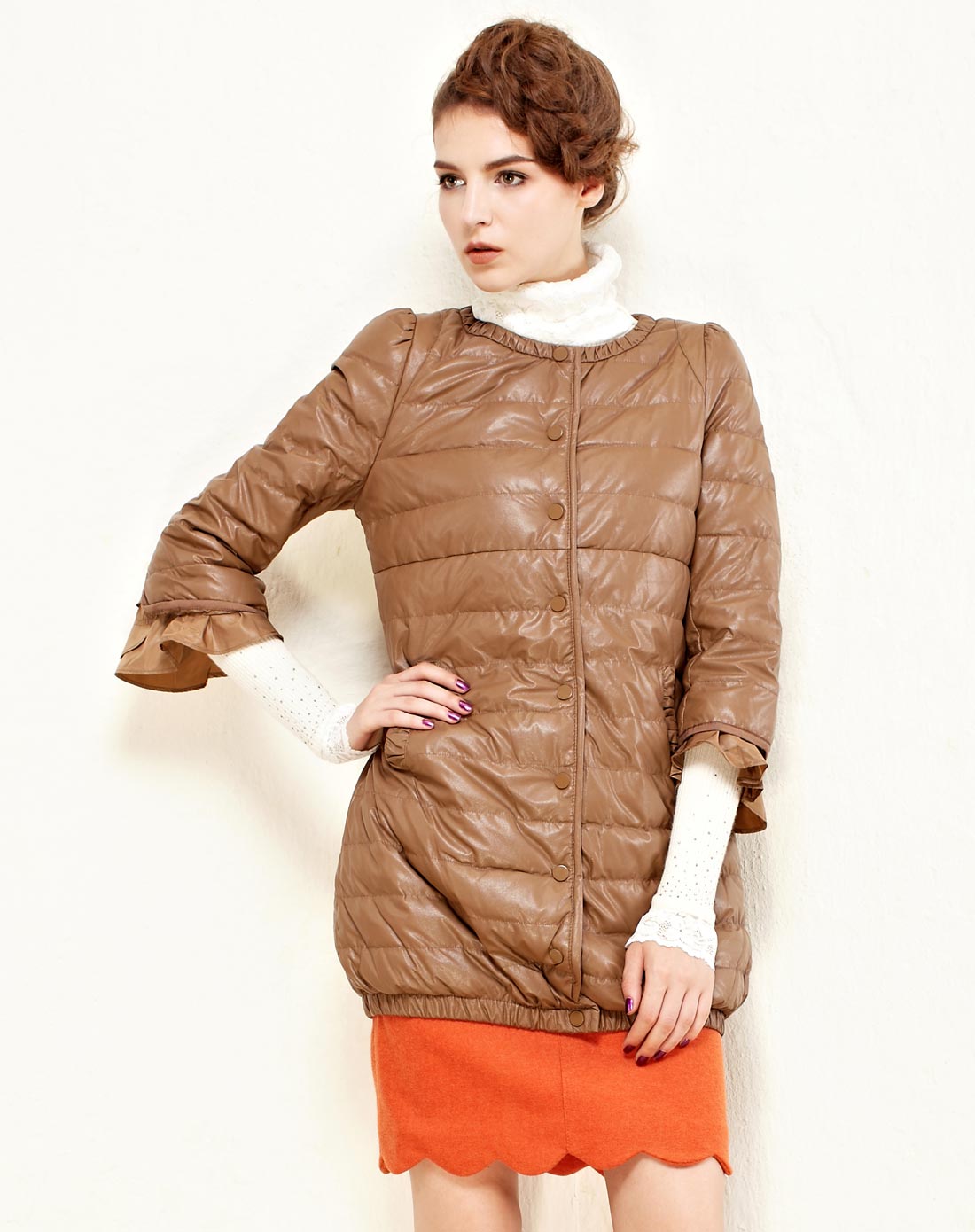 海贝ihappy女装移动端专场女摩卡羽绒服中长装1647711603126_唯品会