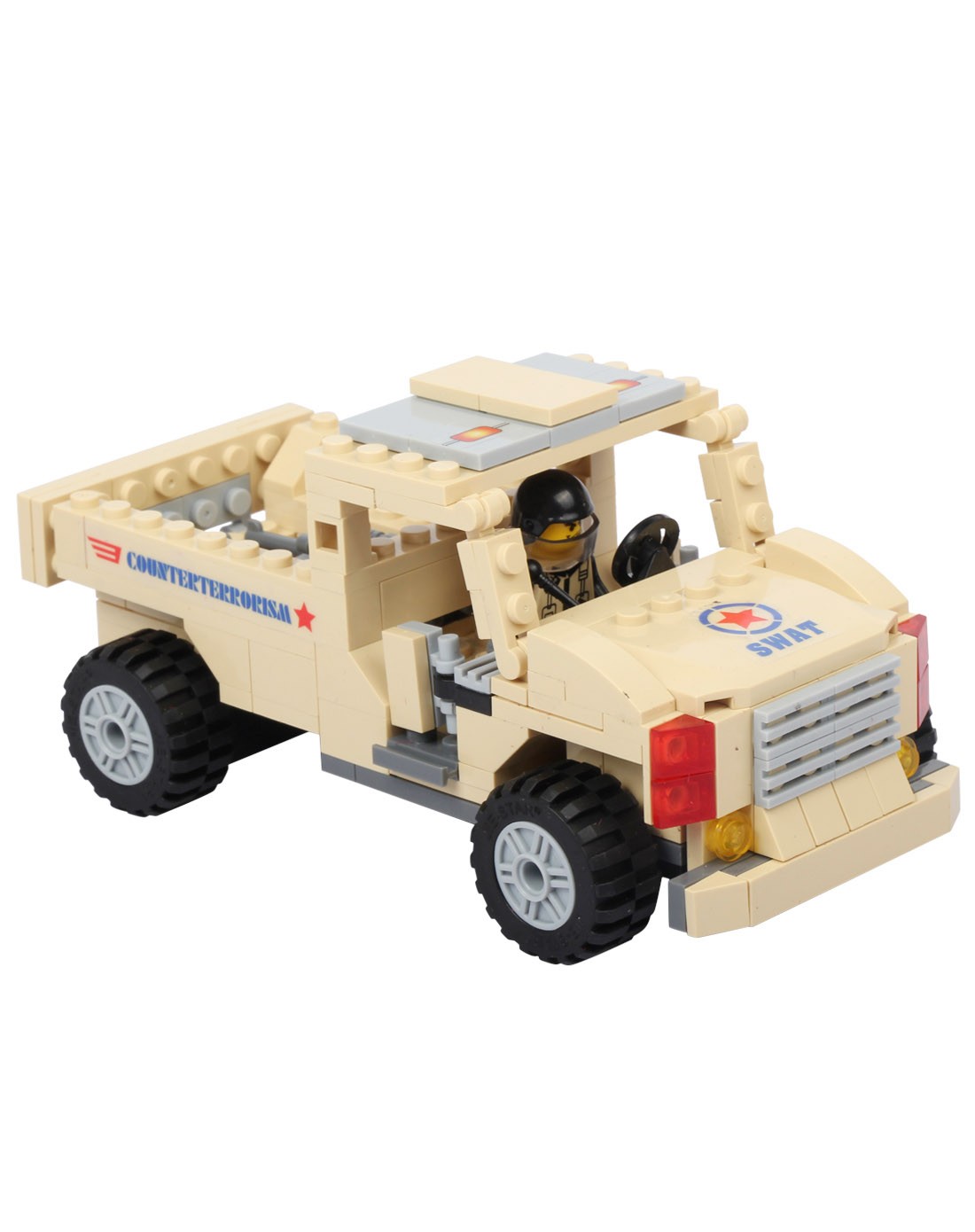 拼装积木 福特越野军用车